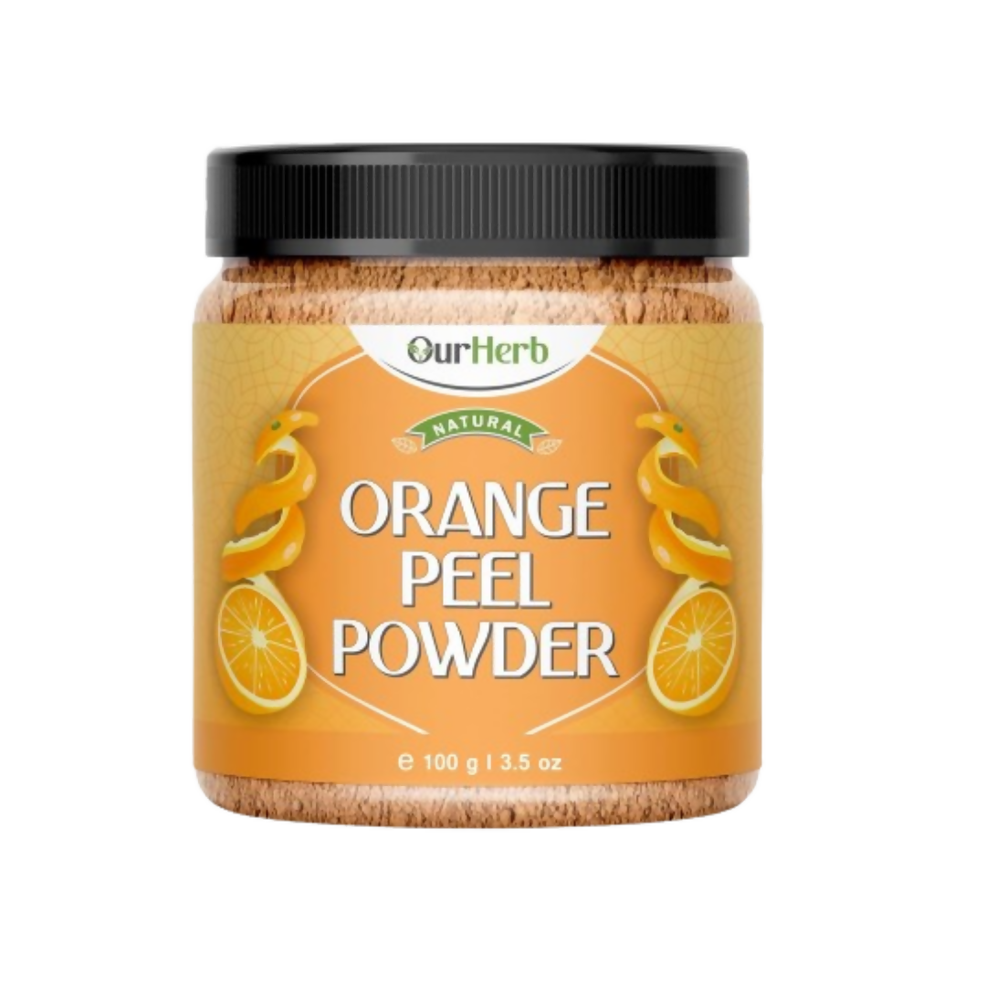 OurHerb Pure & Natural Orange Peel Powder For Face Pack With Vitamin C & Antioxidants | Grocsy