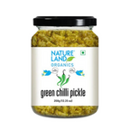Nature Land Organics Green Chilli Pickle | Grocsy