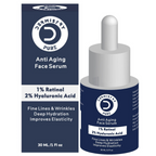 Dermistry 1% Retinol Hyaluronic Anti Aging Night Moisturizer Face Serum For Ageing Lines & Wrinkles | Grocsy
