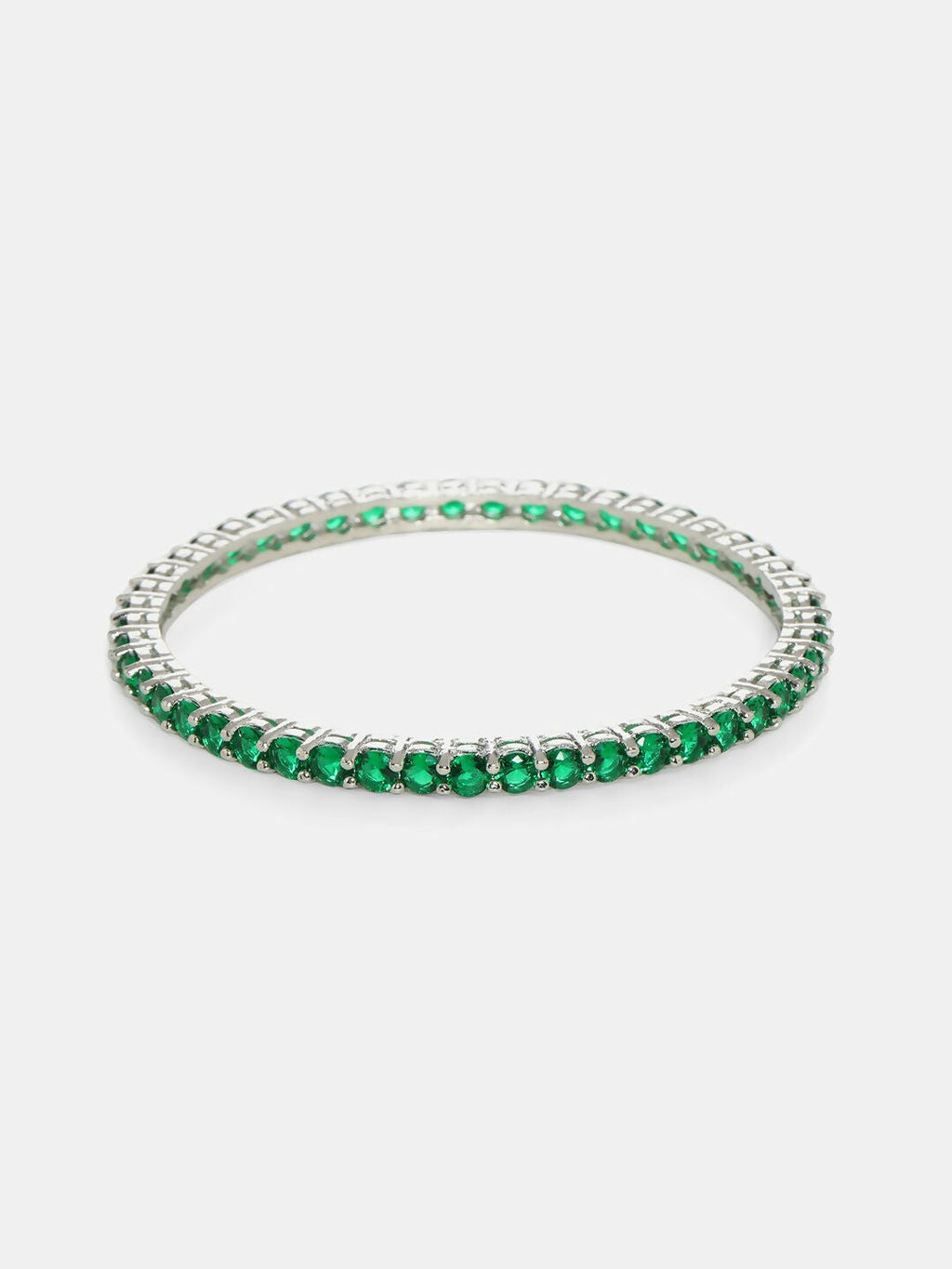 Green Stone Bangle- Ruby Raang
