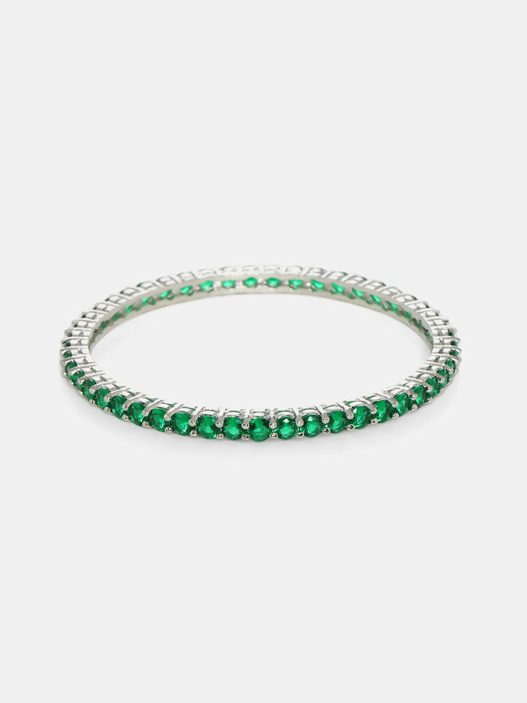 Green Stone Bangle- Ruby Raang