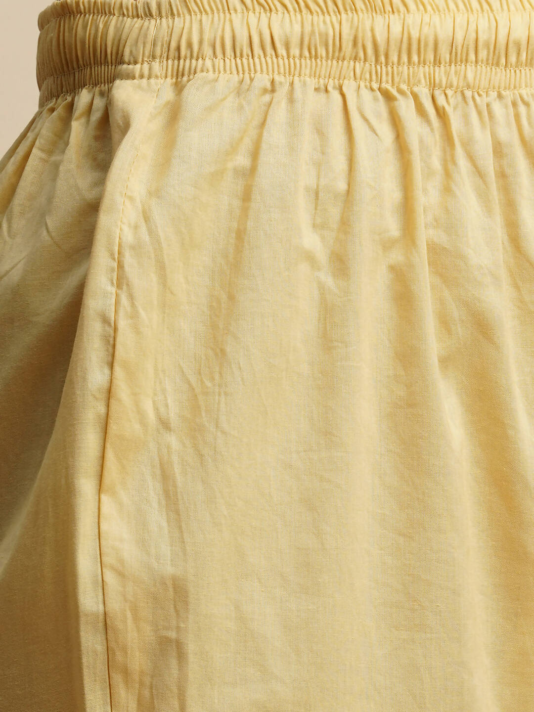 Mustard Pure Cotton Floral Printed Naira Cut Kurta And Bottom With Dupatta - Akashara | Grocsy