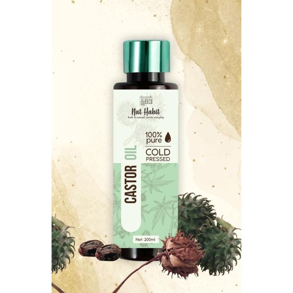 Nat Habit 100% Pure Cold Pressed Castor (Arandi) Oil | Grocsy