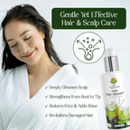 Him Ayurveda Green Tea Bringha Hair Cleanser Ayurvedic Shampoo For Hair Growth & Hair Fall Control | Grocsy
