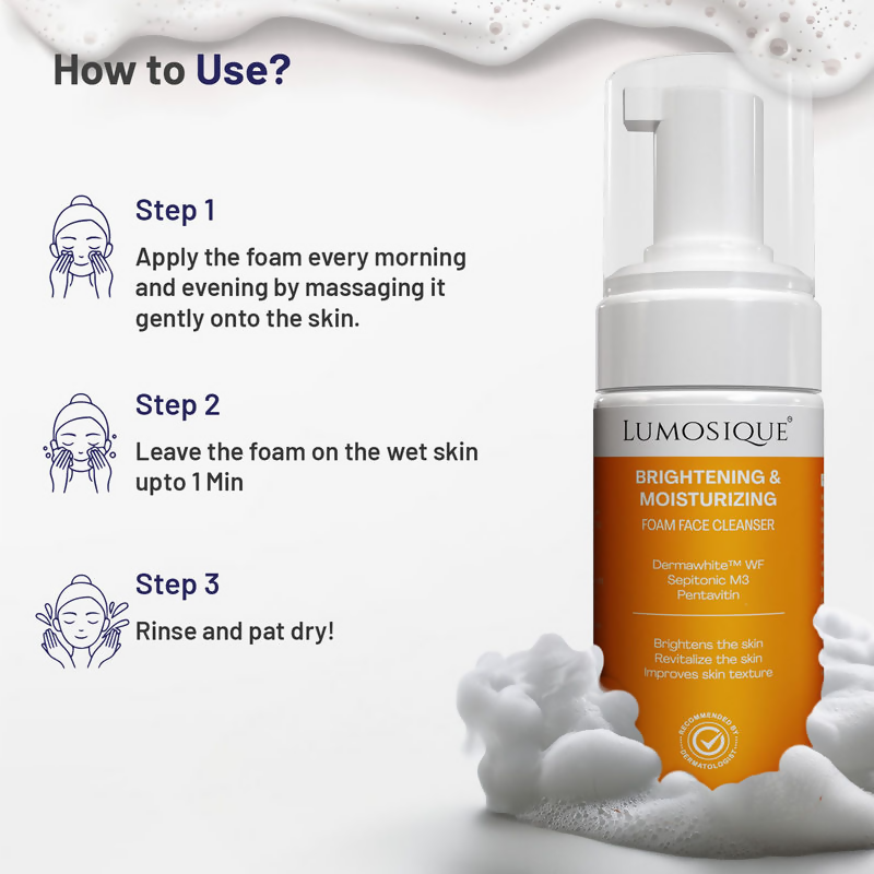 Lumosique Brightening And Moisturizing Foam Face Cleanser | Grocsy