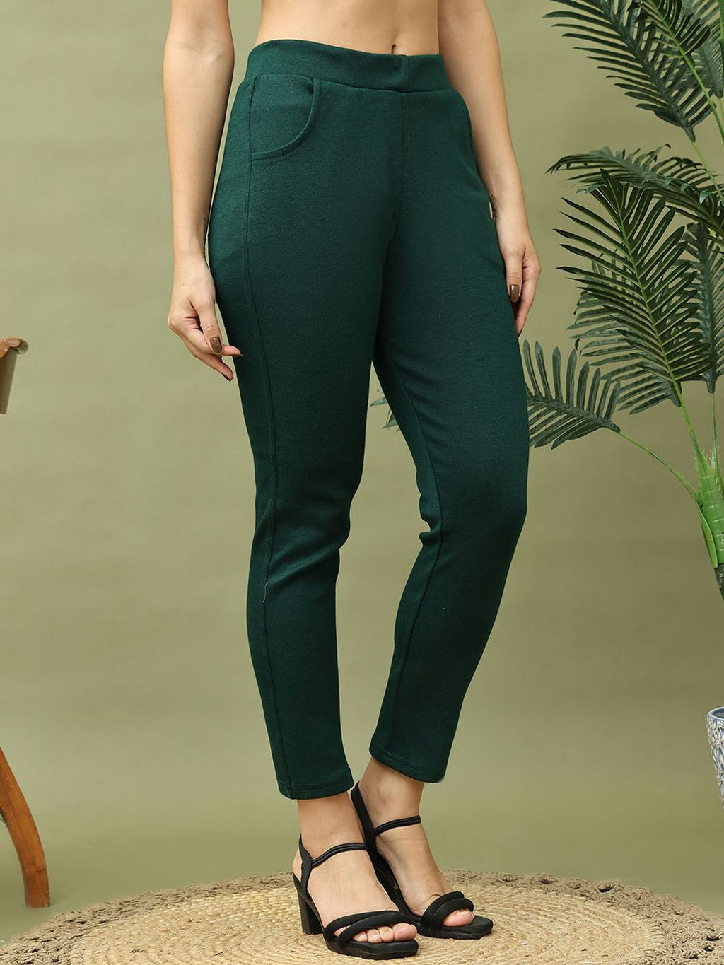 TAG 7 Women Mid-Rise Ankle-Length Leggings | Grocsy