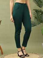 TAG 7 Women Mid-Rise Ankle-Length Leggings | Grocsy