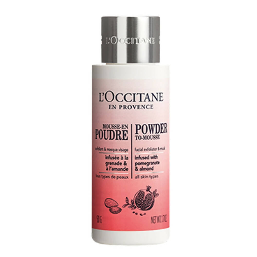 L'Occitane Powder-To-Mousse Facial Exfoliator & Mask | Grocsy