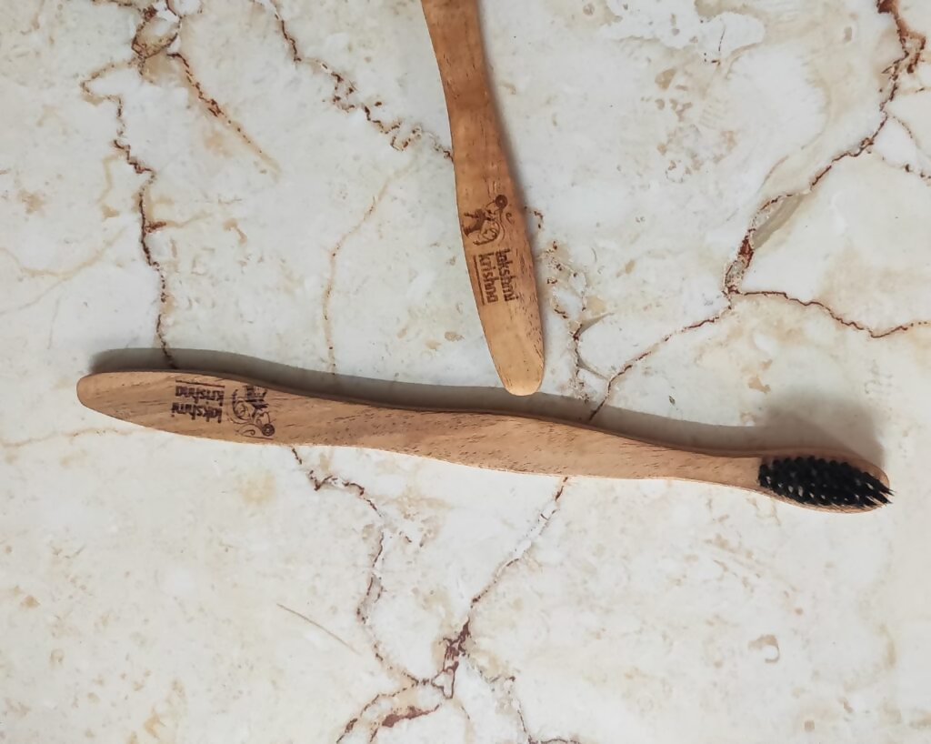Lakshmi Krishna Naturals Charcoal Neem Brush | Grocsy