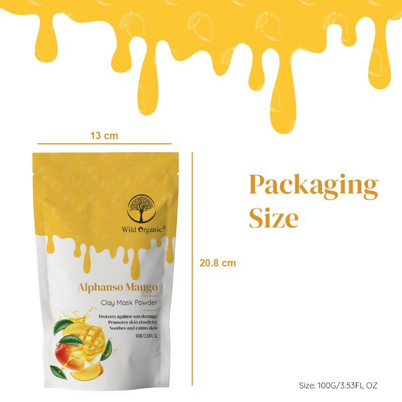 Wild Organic Alphanso Mango Clay Mask Powder | Grocsy