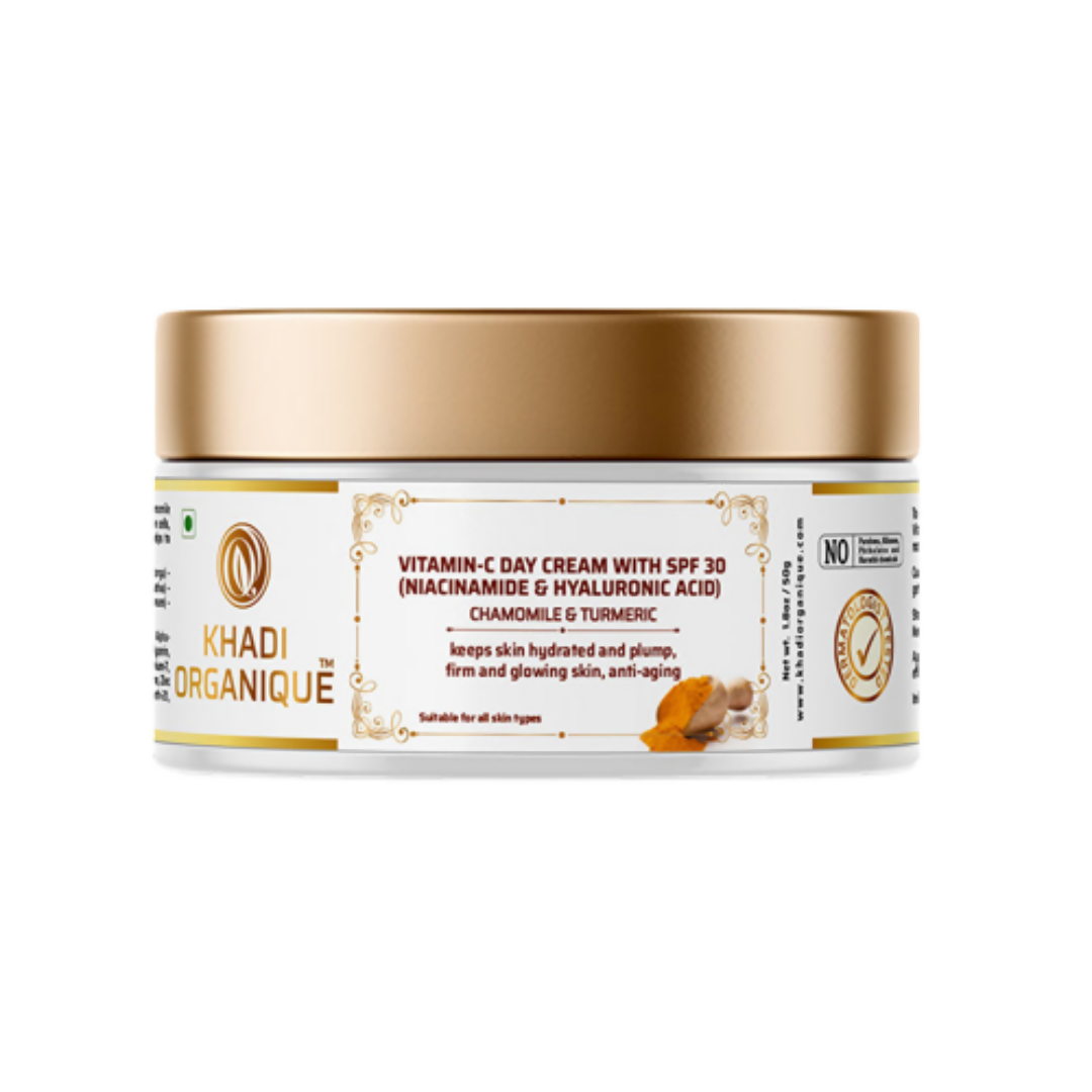 Khadi Organique Vitamin C Day Cream With chamomile & Turmeric | Grocsy