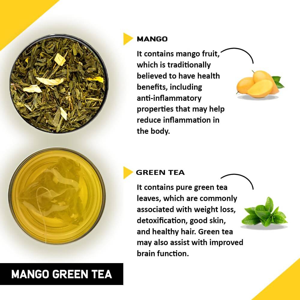 Teacurry Mango Green Tea Bags | Grocsy