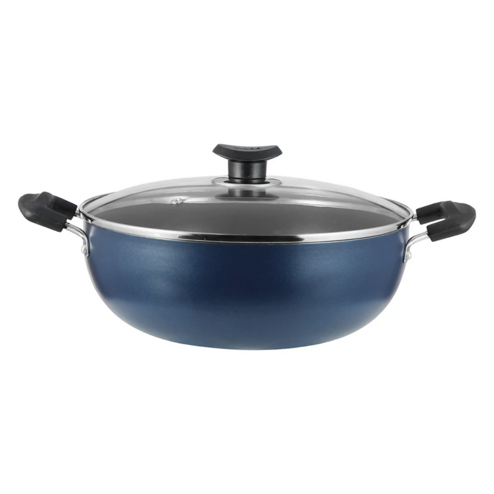 Vinod Zest Non-Stick Deep Kadai with Lid - Induction | Grocsy