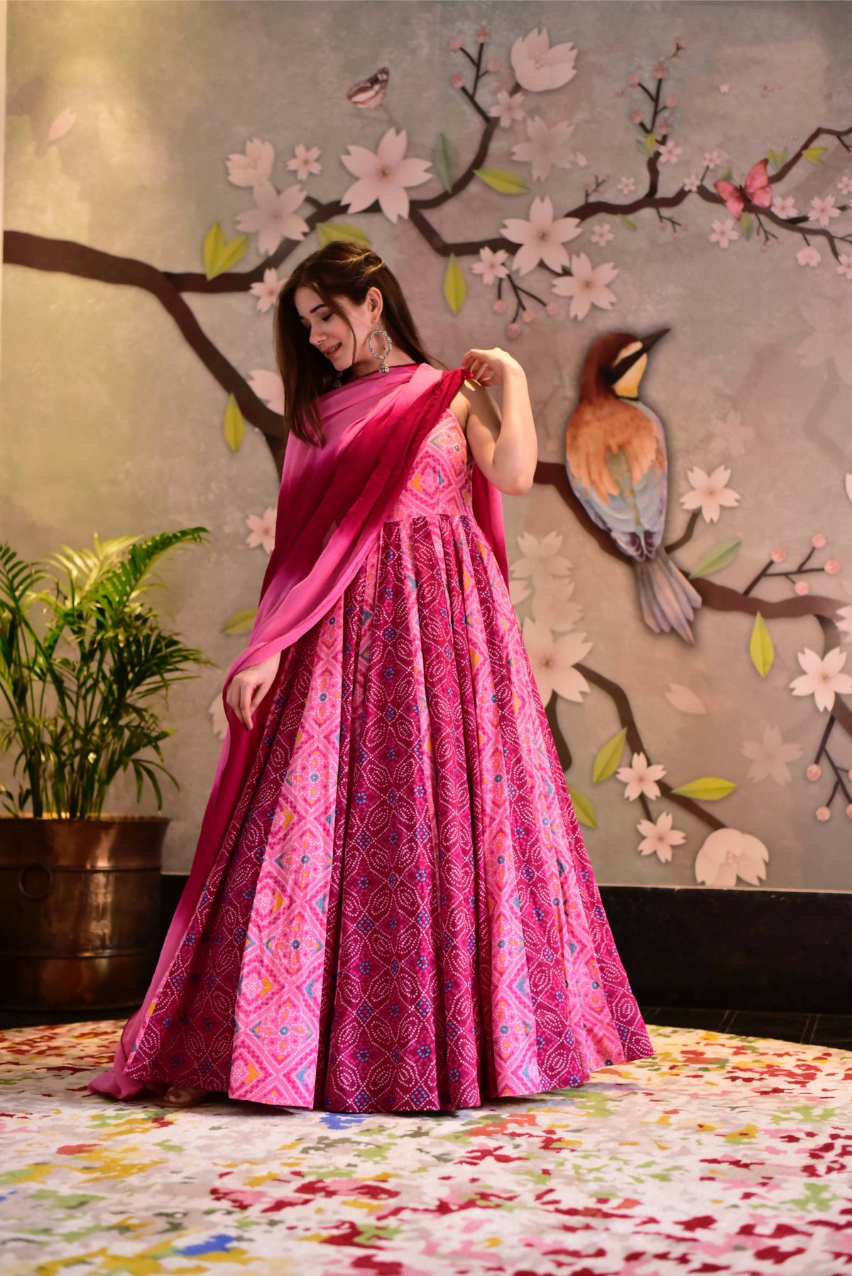 Everywhere Designer Pink Silk Cotton Stitched Suit With Dupatta - Anbazaar | Grocsy