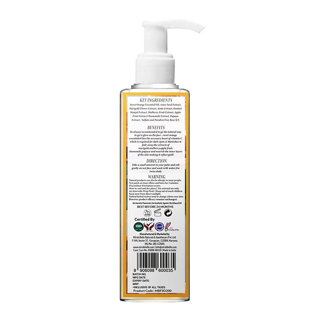 Mirah Belle Sweet Orange Mulberry Skin Brightening Face Wash | Grocsy