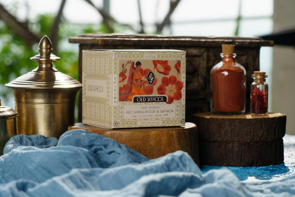 Old School Rituals Hand-Worked Red Sandalwood & Saffron Clarifying Mask | Grocsy