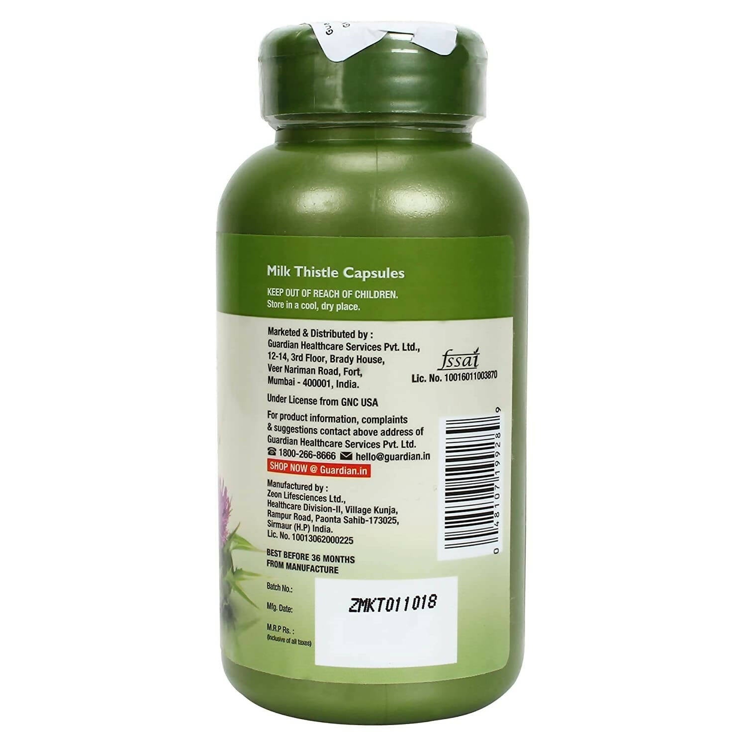GNC Herbal Plus Milk Thistle Capsules | Grocsy