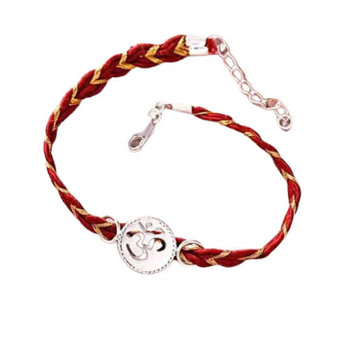 Devotional Om 925 Sterling Silver Rakhi | Grocsy
