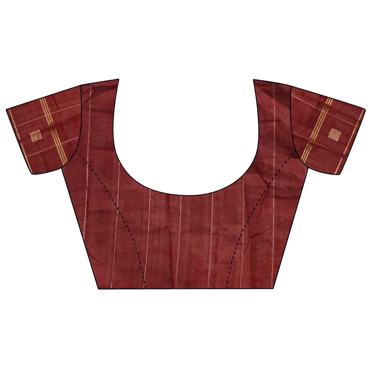 Joban Fashion Ivory Bhagalpuri Cotton Silk Stripes/Box Saree | Grocsy