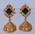 Blue AD Designer Jhumkas