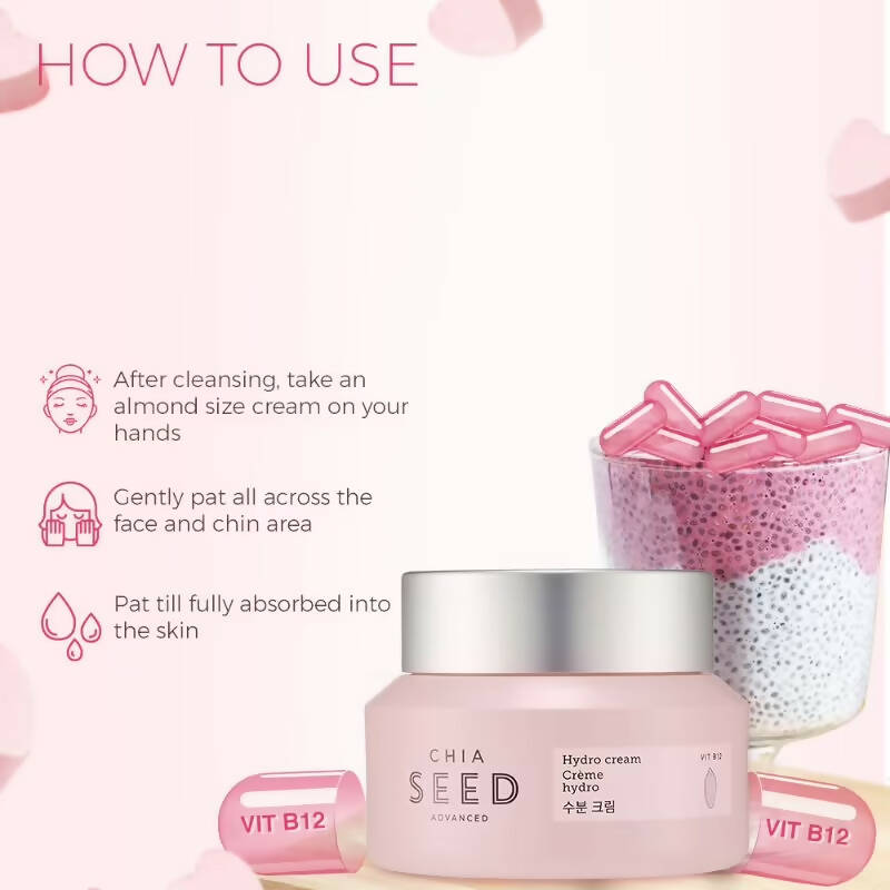 The Face Shop Chia Seed Hydro Cream - Korean Skincare | Grocsy