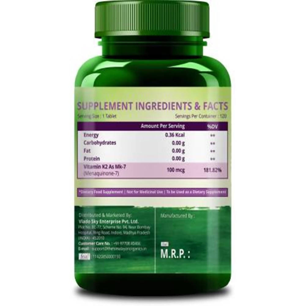 Himalayan Organics Vitamin K2 100 Mcg Tablets | Grocsy