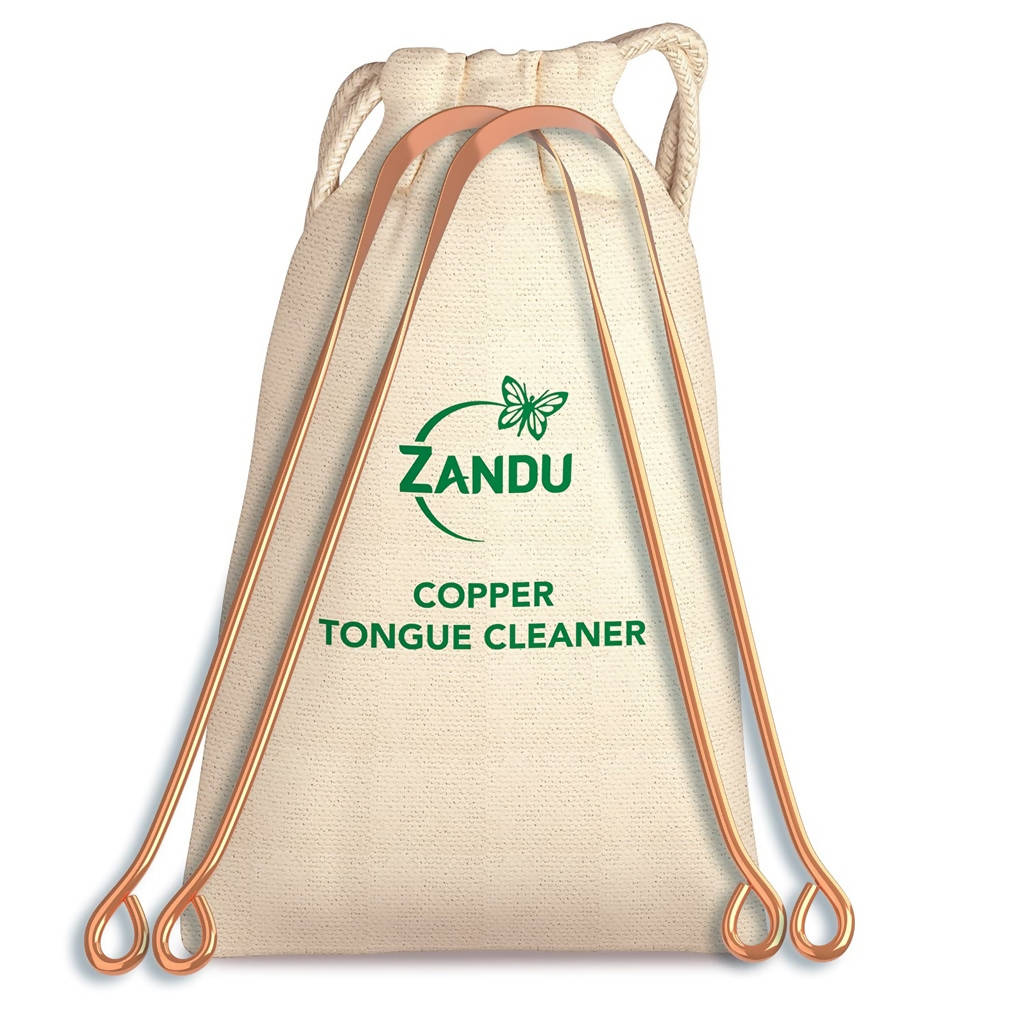 Zandu Copper Tongue Cleaner | Grocsy