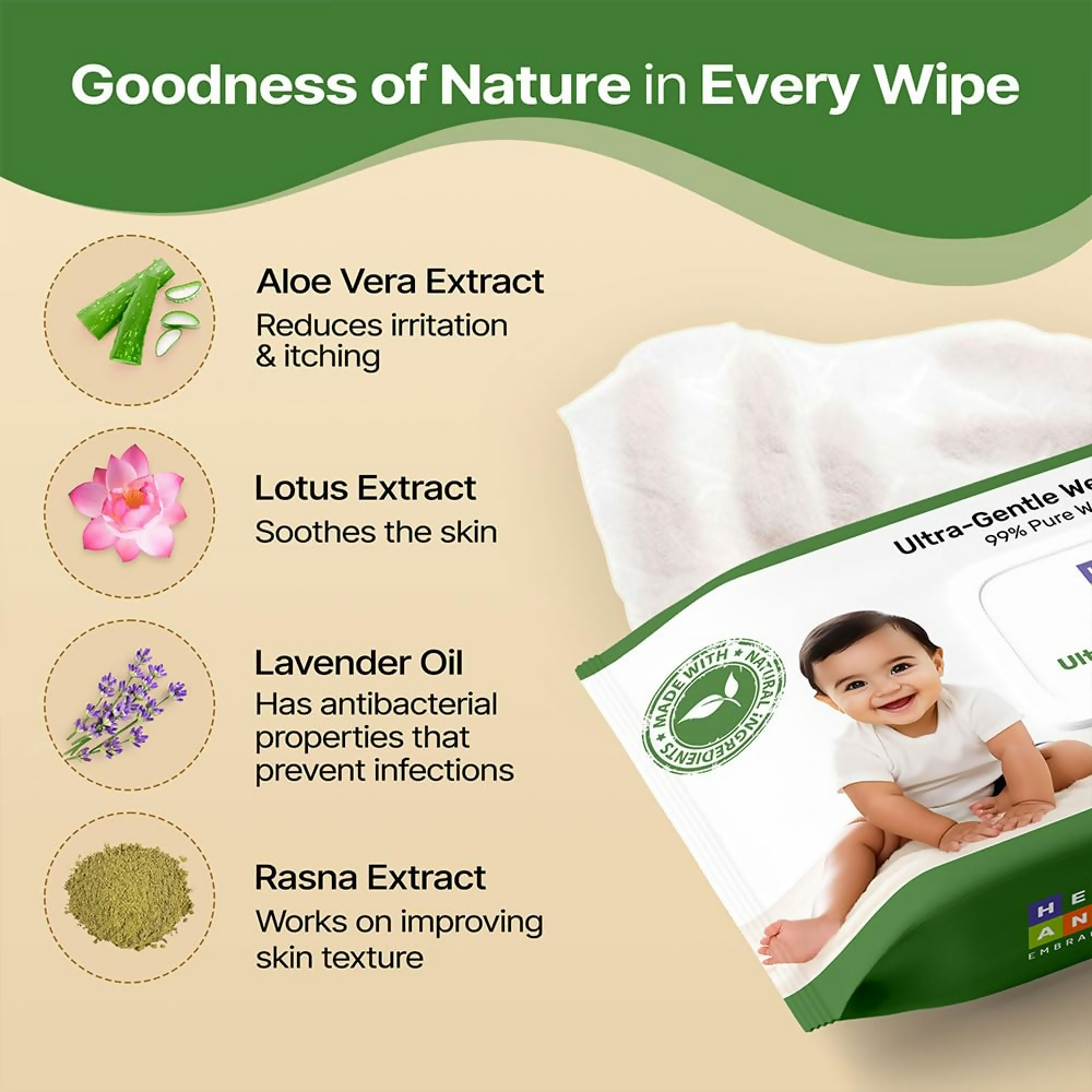 Herby Angel Baby Wet Wipes | Grocsy