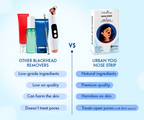Urban Yog Nose Strip for Blackheads & Whiteheads Removal (4 Strips) + BHA Serum | Grocsy