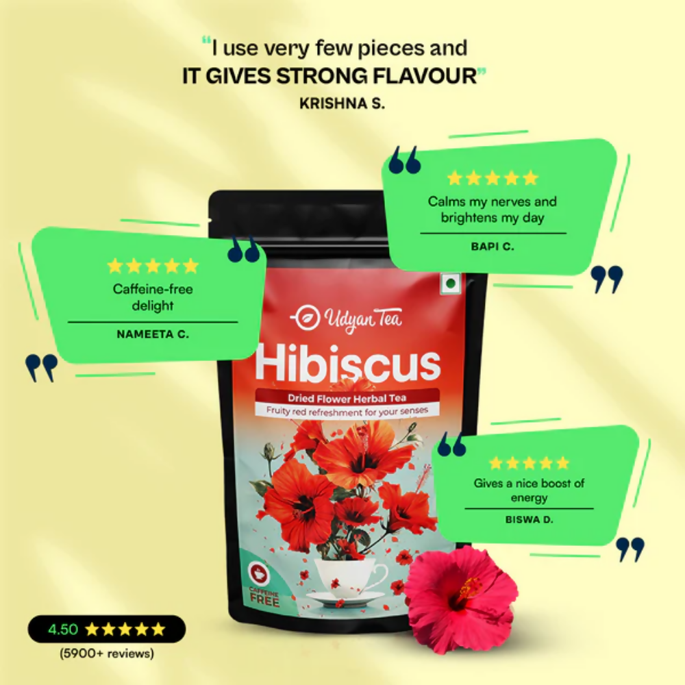 Udyan Tea Hibiscus Pure Herbal Tea | Grocsy