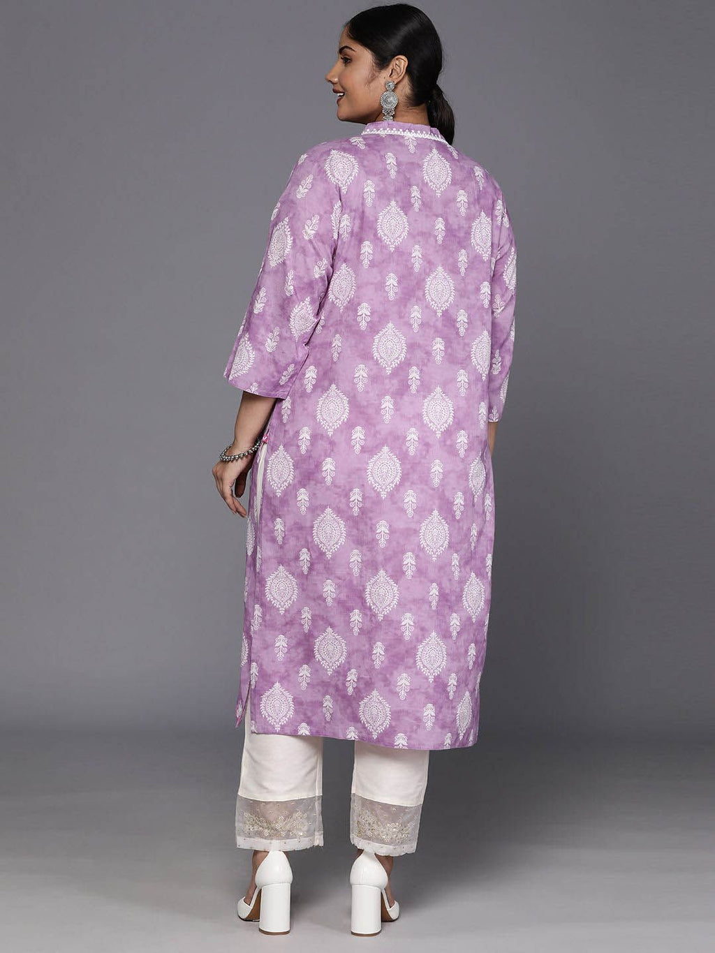 Sztori Ethnic Motifs Printed Regular Cotton Straight Kurta | Grocsy