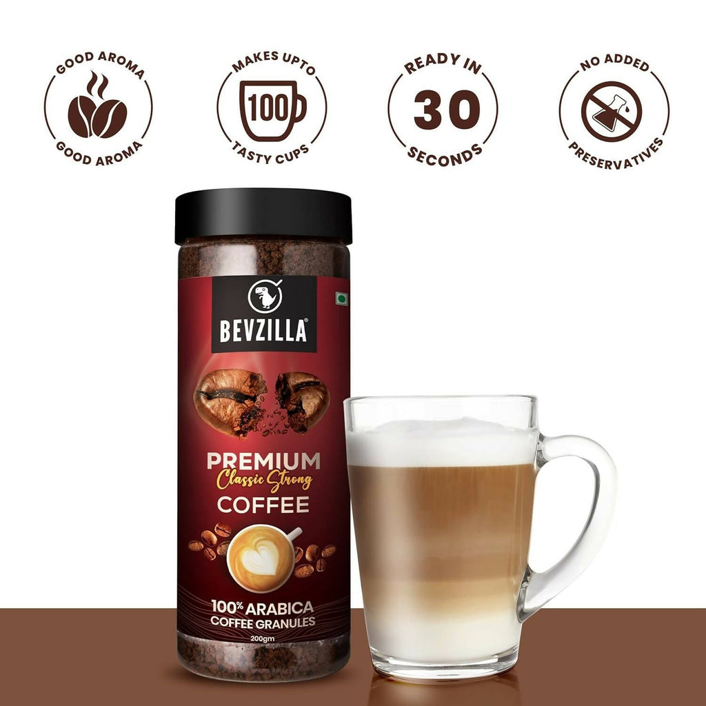 Bevzilla 100% Arabica Instant Classic Strong Coffee Powder | Grocsy