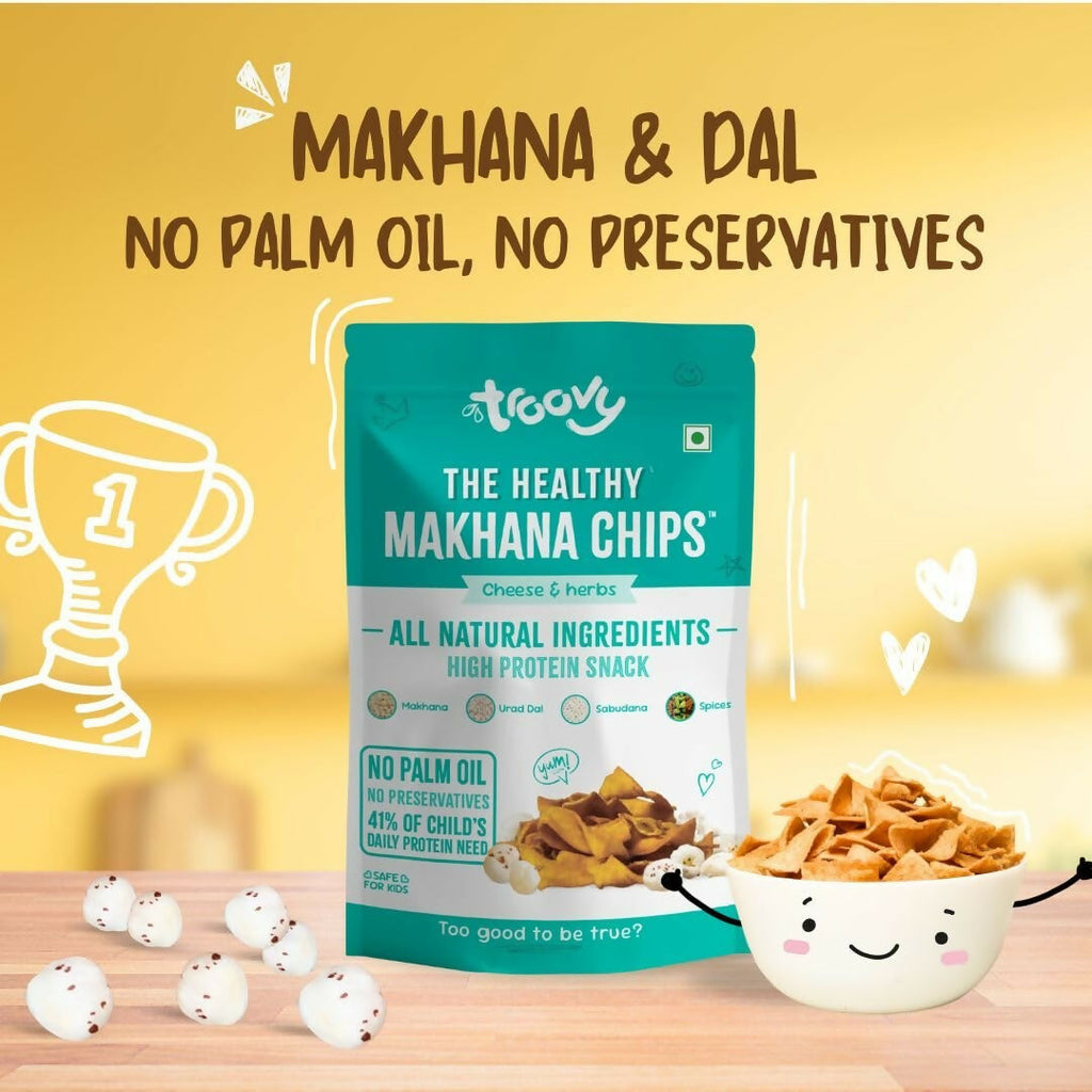 Troovy Makhana Chips Tasty & High Protein Snacks | Grocsy