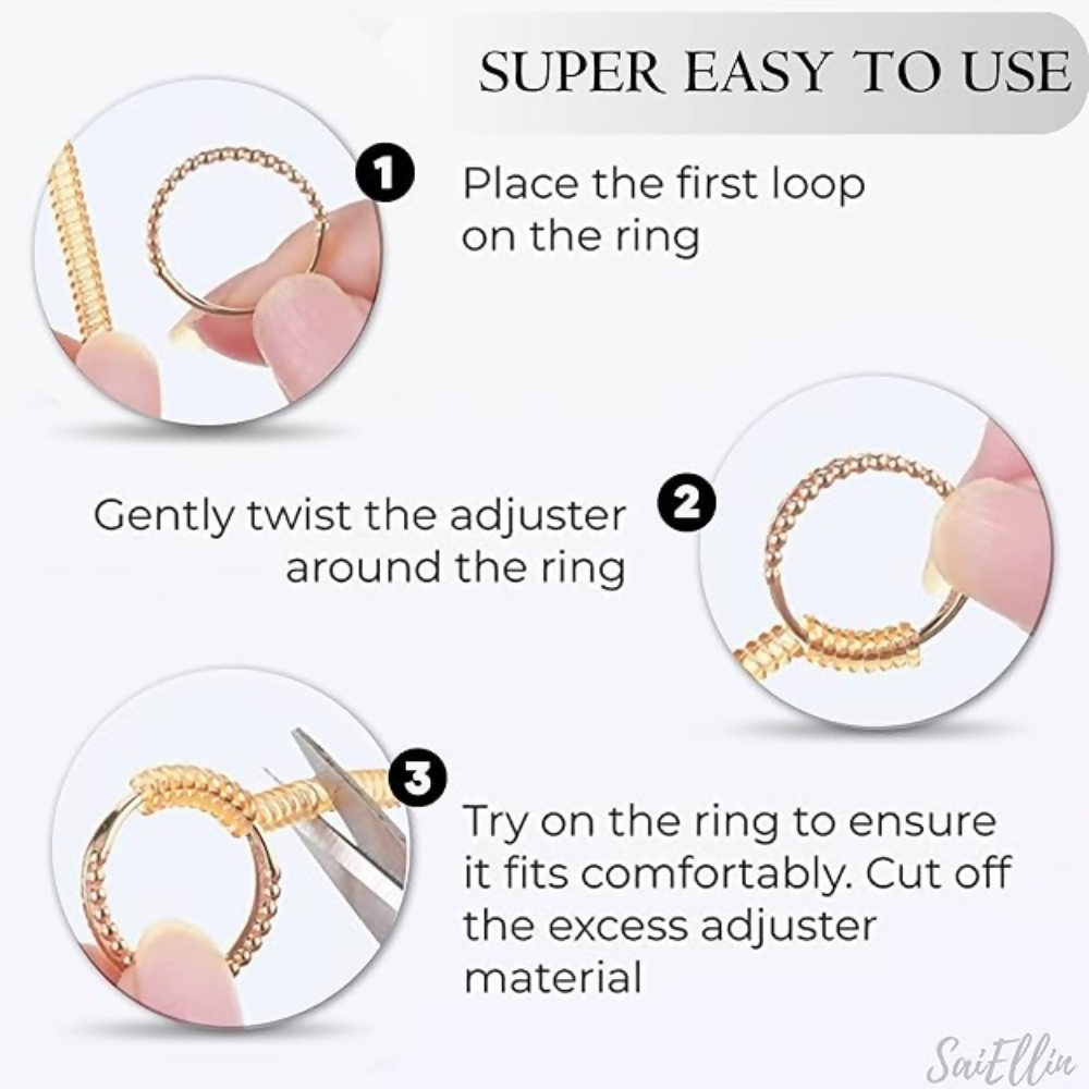 Saiellin Ring Size Adjuster For Loose Rings - Gold | Grocsy