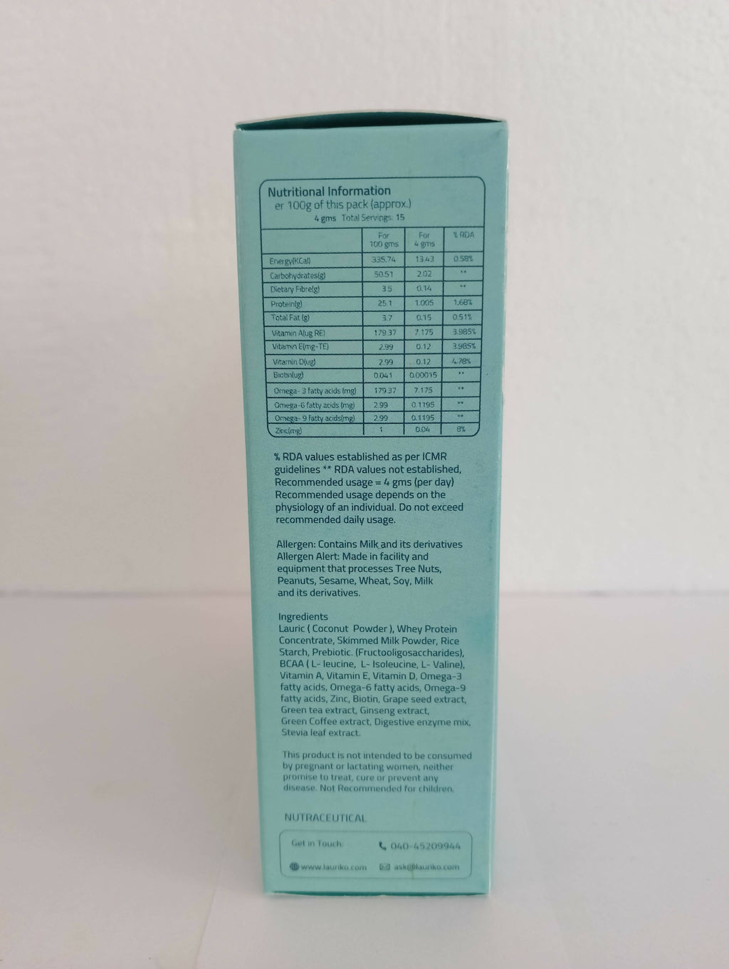 Laurik Skin Care Shots Supplement Powder For Men | Reduce Acne/Pimples, Acne Pore Size -Vanilla | Grocsy