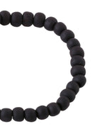 NVR Men Black Beaded Elasticated Rakhi With Roli Chawal | Grocsy