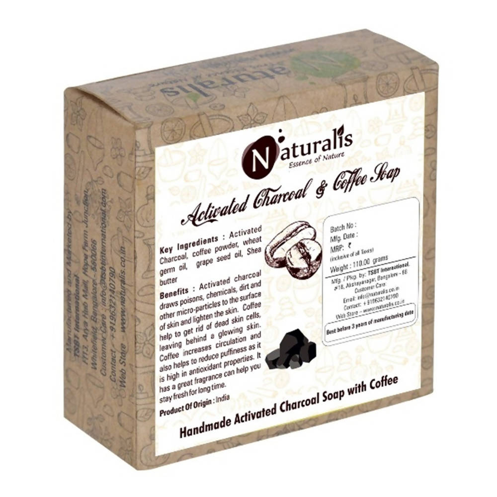 Naturalis Essence Of Nature Handmade Activated Charcoal Soap With Coffee | Grocsy