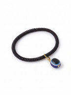 NVR Black Evil Eye Spring Ring Bracelet for Men & Women | Grocsy
