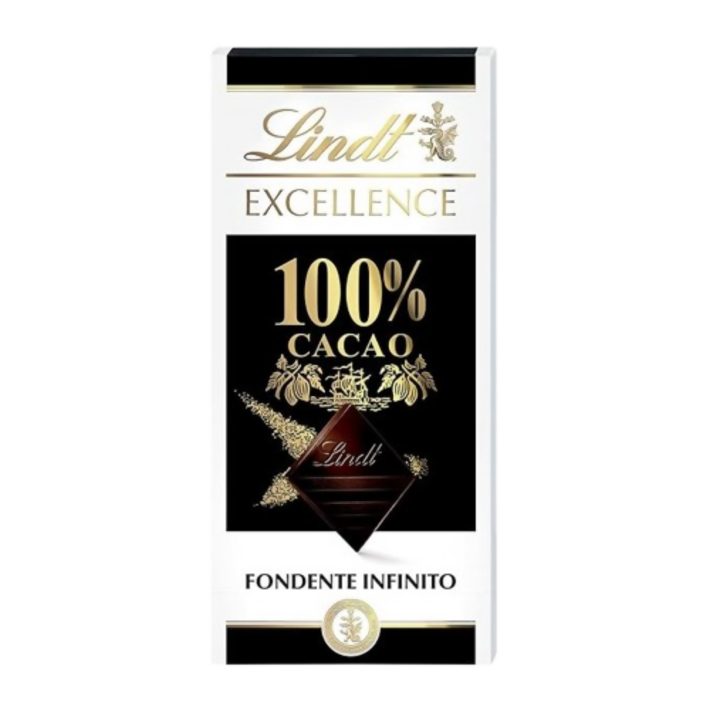 Lindt Excellence 100% Cacao Dark Chocolate Bar | Grocsy