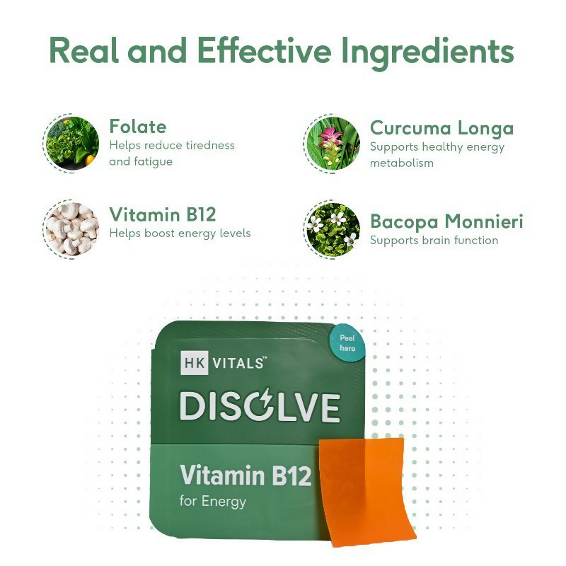 HK Vitals Disolve Vitamin B12 - Orange Flavour | Grocsy