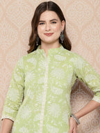 Ahalyaa Women's Traditional Wear Co-ods - Pista Green | Grocsy