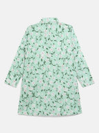 Ahalyaa Mint Green Poly Rayon Digital Print Kids Kurta Churidar Set For Boys | Grocsy