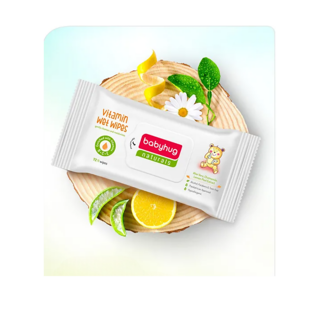 Babyhug Naturals Vitamin Wet Wipes | Grocsy