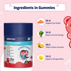 Gritzo Super Gummies, Multivitamin for Kids (Natural Strawberry Flavor) | Grocsy