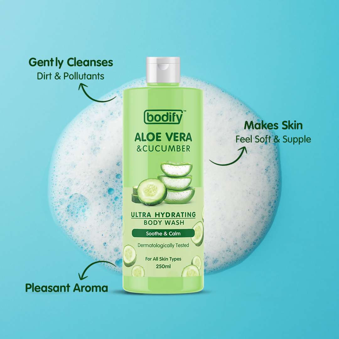 Bodify Aloe Vera & Cucumber Ultra Hydrating Body Wash | Grocsy