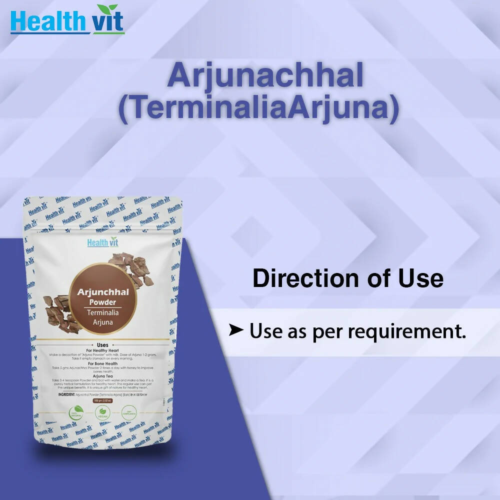 Healthvit Natural Arjunchhal Powder | Grocsy