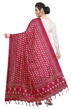 Vamika Red Printed Khadi Bhagalpuri Latest Dupatta | Grocsy