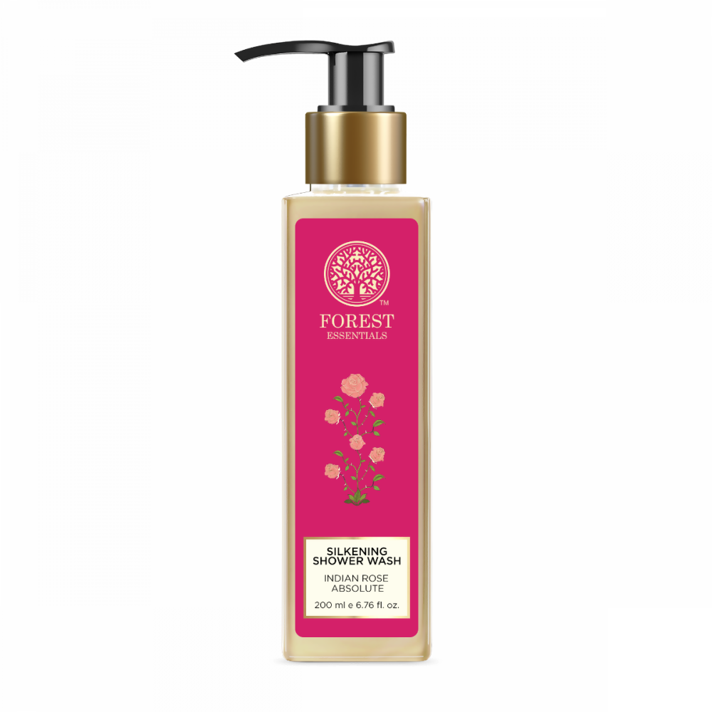 Forest Essentials Travel Size Silkening Shower Wash Indian Rose Absolute | Grocsy