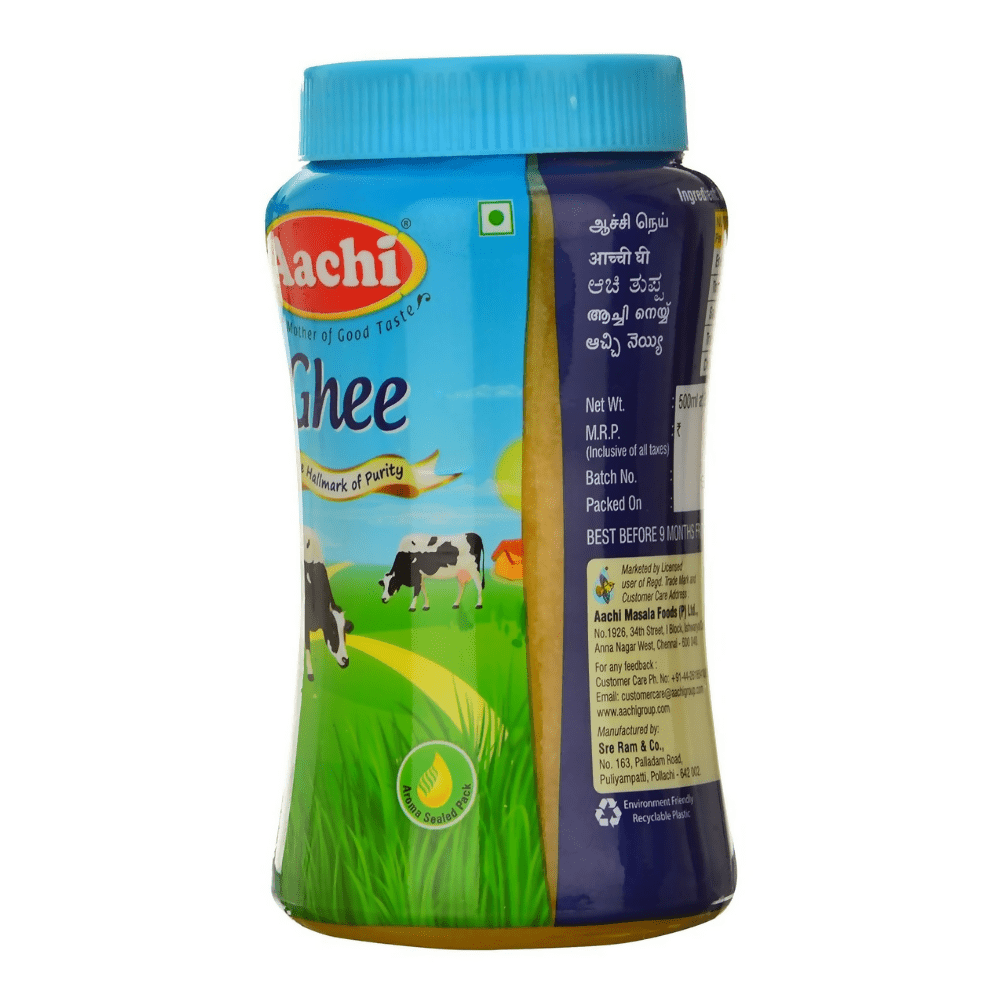Aachi Ghee Jar | Desi Ghee with Rich Aroma | Pure Ghee | Helps in Better Digestion and Immunity | Grocsy