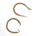 Mominos Fashion Kamal Johar Red Kundan Anklets | Grocsy